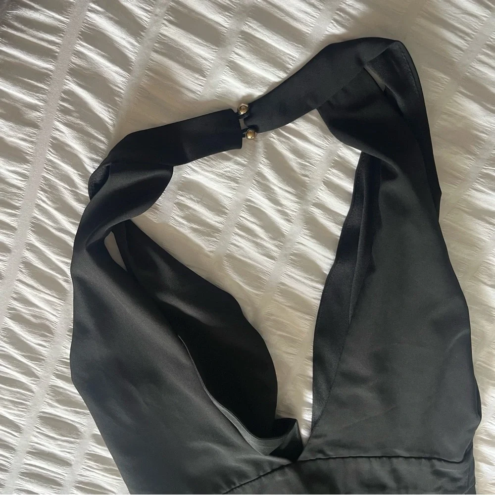 Windsor Black Satin Dress - Picture 7 of 13